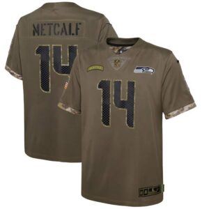 DK Metcalf Seattle Seahawks Youth 2022 Salute To Service Player Limited Jersey - Olive