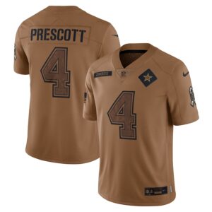 Dak Prescott Dallas Cowboys 2023 Salute To Service Limited Jersey - Brown