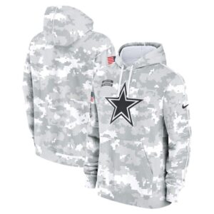 Dallas Cowboys 2024 Salute To Service Big & Tall Club Fleece Pullover Hoodie - Arctic Camo