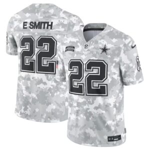 Dallas Cowboys #22 Emmitt Smith Arctic Camo 2024 F.U.S.E. Salute to Service Limited Football Stitched Jersey