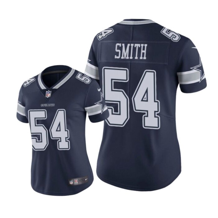 Dallas Cowboys #54 Navy Jaylon Smith Game Jersey - Women