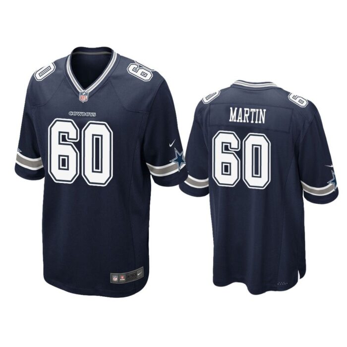 Dallas Cowboys #60 Navy Marcus Martin Game Jersey - Youth