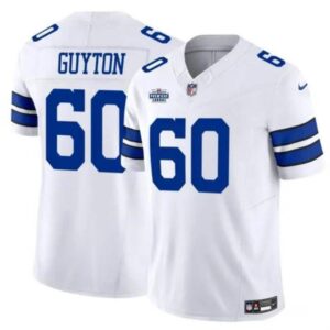 Dallas Cowboys #60 Tyler Guyton White 2024 F.U.S.E With Dradt Patch Vapor Untouchable Limited Stitched Jersey