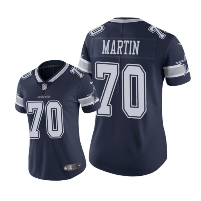 Dallas Cowboys #70 Navy Zack Martin Game Jersey - Women