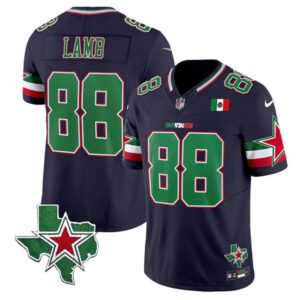 Dallas Cowboys #88 CeeDee Lamb Navy 2024 F.U.S.E. Mexico Vapor Untouchable Limited Stitched Jersey