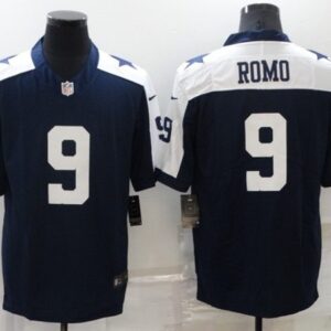 Dallas Cowboys #9 Tony Romo Navy/White Stitched Jersey