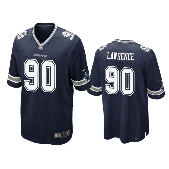 Dallas Cowboys #90 Navy Men Demarcus Lawrence Game Jersey