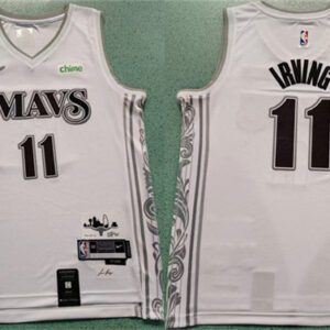 Dallas Mavericks #11 Kyrie Irving White 2024 City Edition Stitched Basketball Jersey