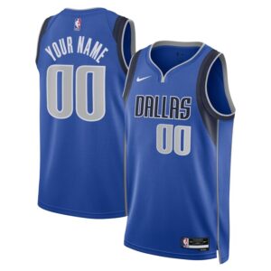 Dallas Mavericks Unisex Swingman Custom Jersey Blue - Icon Edition