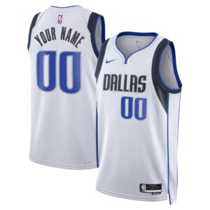 Dallas Mavericks Unisex Swingman Custom Jersey White - Association Edition