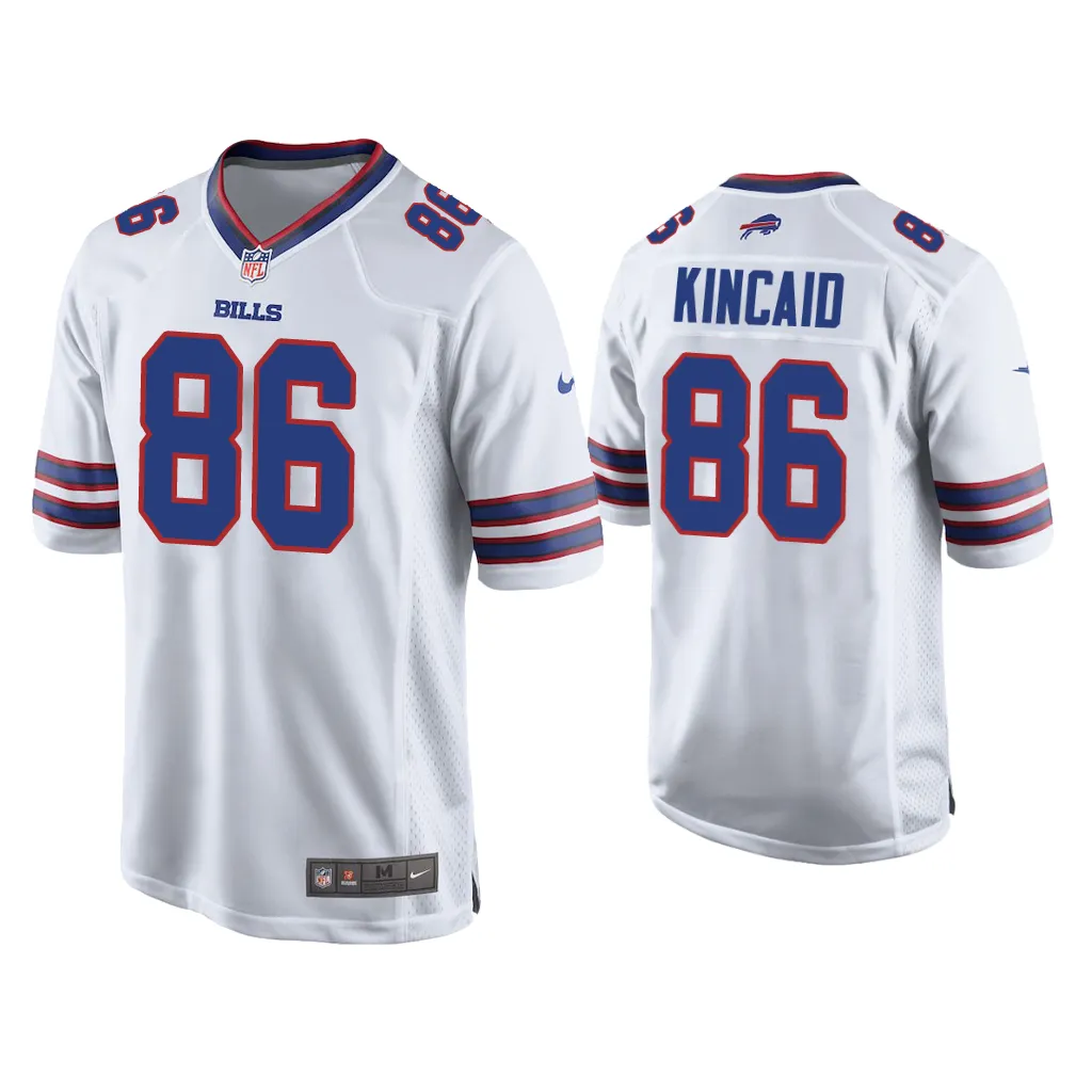 Dalton Kincaid Buffalo Bills White 2023 NFL Draft Game Jersey