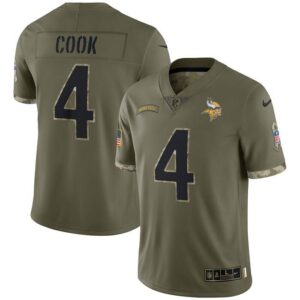 Dalvin Cook Minnesota Vikings 2022 Salute To Service Limited Jersey - Olive