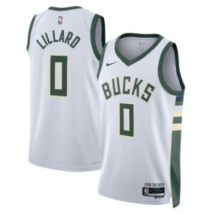 Damian Lillard Milwaukee Bucks Unisex Fear The Deer Swingman Player Jersey - Association Edition - White