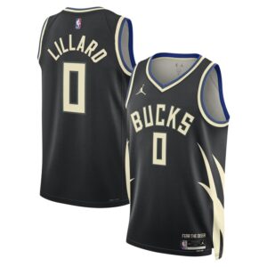 Damian Lillard Milwaukee Bucks Unisex Swingman Player Jersey - Statement Edition - Black