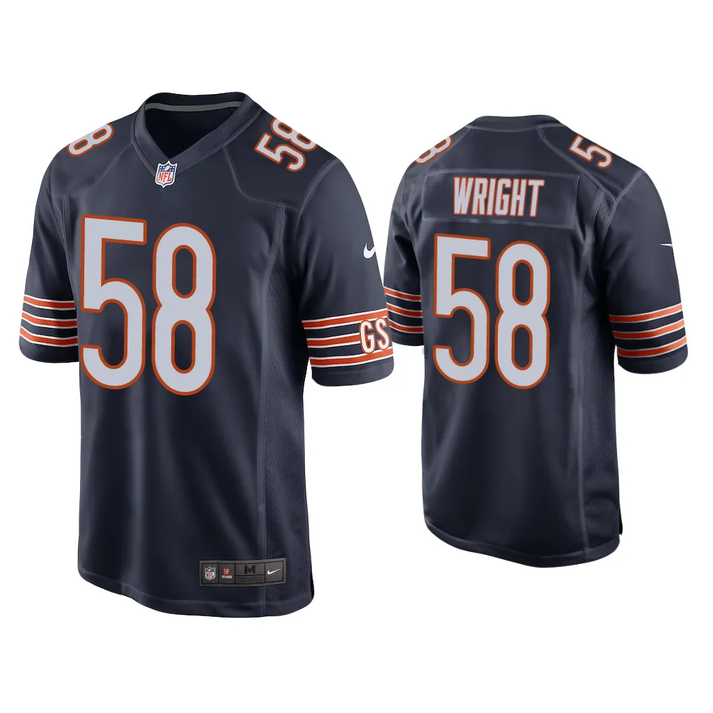 Darnell Wright Chicago Bears Navy 2023 NFL Draft Game Jersey