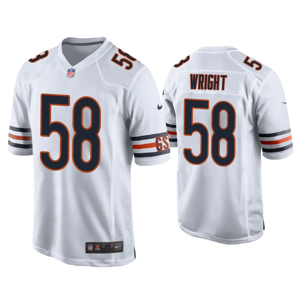 Darnell Wright Chicago Bears White 2023 NFL Draft Game Jersey