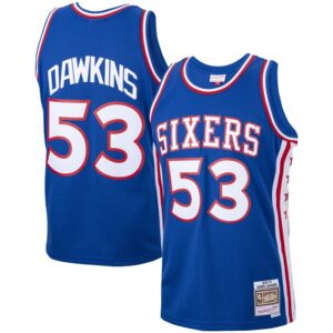 Darryl Dawkins Philadelphia 76ers 1976/77 Hardwood Classics Swingman Jersey - Royal