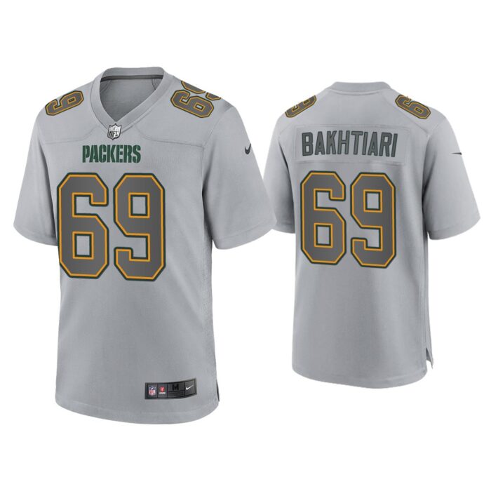 David Bakhtiari Green Bay Packers Gray Atmosphere Fashion Game Jersey