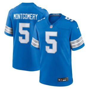 David Montgomery Detroit Lions Game Jersey - Blue