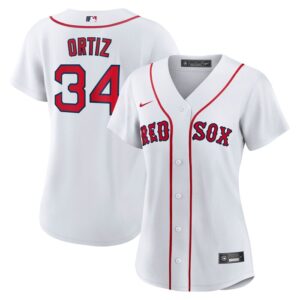 David Ortiz Boston Red Sox Women Home Replica Jersey - White