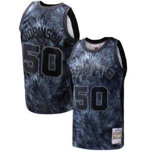 David Robinson San Antonio Spurs Hardwood Classics 1998/99 Tie-Dye Swingman Jersey - Black