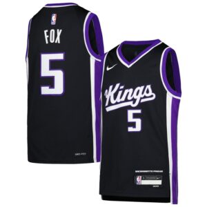 De'Aaron Fox Sacramento Kings Youth Swingman Jersey - Icon Edition - Purple