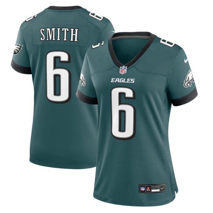 DeVonta Smith Philadelphia Eagles Women's Team Game Jersey - Midnight Green