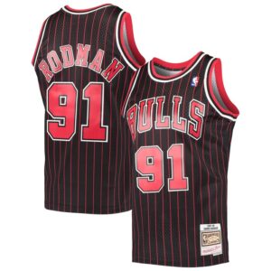 Dennis Rodman Chicago Bulls Hardwood Classics Swingman Jersey - Black