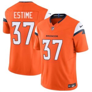 Denver Broncos #37 Audric Estime Orange 2024 F.U.S.E. Vapor Limited Football Stitched Jersey