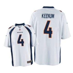 Denver Broncos #4 White Men Case Keenum Game Jersey