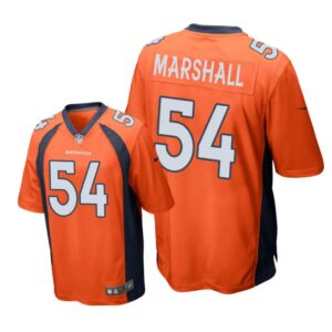 Denver Broncos #54 Orange Men Brandon Marshall Game Jersey