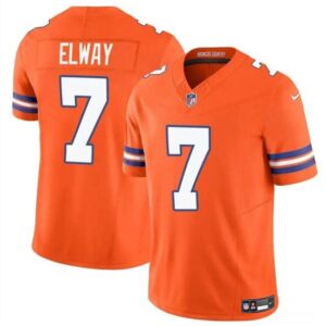 Denver Broncos #7 John Elway Orange F.U.S.E. Mile High Collection 1977 Throwback Vapor Limited Football Stitched Jersey