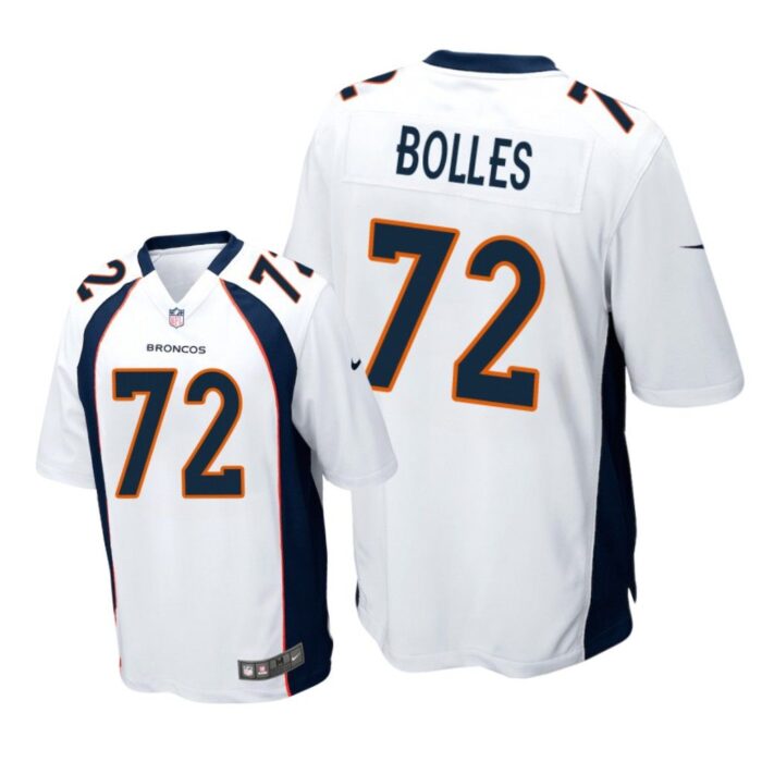 Denver Broncos #72 White Men Garett Bolles Game Jersey