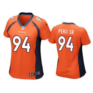 Denver Broncos #94 Orange Domata Peko Sr Game Jersey - Women