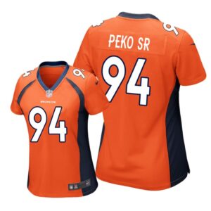 Denver Broncos #94 Orange Domata Peko Sr. Game Jersey - Women