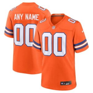 Denver Broncos Mile High Collection 1977 Throwback Custom Game Jersey - Orange