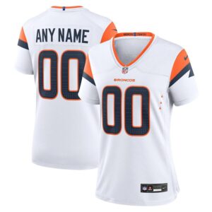 Denver Broncos Women's Custom Game Jersey - White