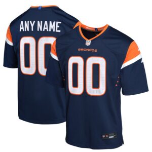 Denver Broncos Youth Alternate Custom Game Jersey - Navy