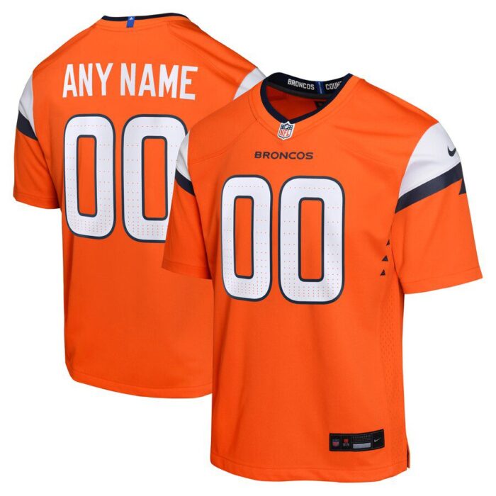 Denver Broncos Youth Custom Game Jersey - Orange