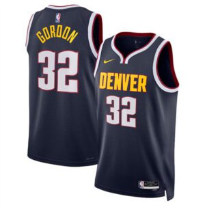 Denver Nuggets #32 Aaron Gordon Navy 2024 Icon Edition Stitched Basketball Jersey