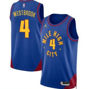 Denver Nuggets #4 Russell Westbrook Blue 2024 Statement Edition Stitched Basketball Jersey