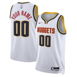 Denver Nuggets Unisex Swingman Custom Jersey White - Association Edition