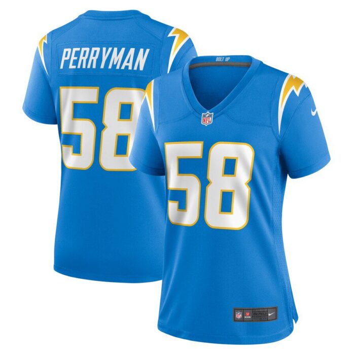 Denzel Perryman Los Angeles Chargers Women's Team Game Jersey - Powder Blue