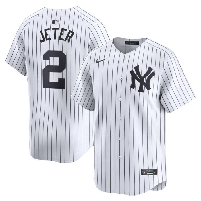 Derek Jeter New York Yankees Home Limited Player Jersey - White