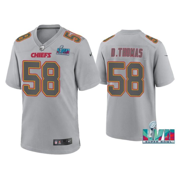 Derrick Thomas Kansas City Chiefs Super Bowl LVII Gray Atmosphere Jersey