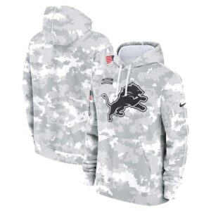 Detroit Lions 2024 Salute To Service Big & Tall Club Fleece Pullover Hoodie - Arctic Camo