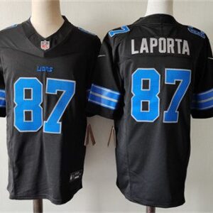 Detroit Lions #87 Sam LaPorta Black 2024 F.U.S.E. 2nd Alternate Vapor Limited Football Stitched Jersey