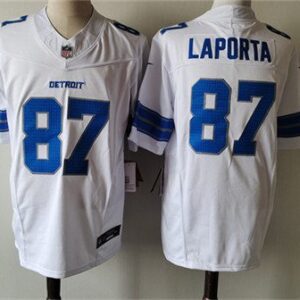 Detroit Lions #87 Sam LaPorta White 2024 F.U.S.E. Vapor Limited Football Stitched Jersey