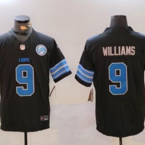 Detroit Lions #9 Jameson Williams Black 2024 F.U.S.E. 2nd Alternate With Patch Vapor Limited Football Stitched Jersey