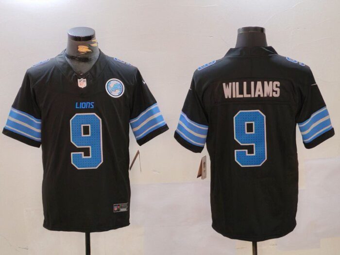 Detroit Lions #9 Jameson Williams Black 2024 F.U.S.E. 2nd Alternate With Patch Vapor Limited Football Stitched Jersey